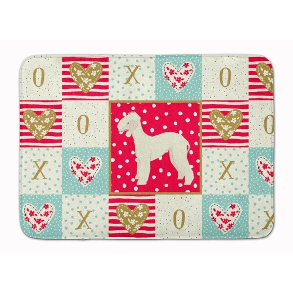 Carolines Treasures 19 x 27 in. Bedlington Terrier Love Machine Washable Memory Foam Mat CK5910RUG - main